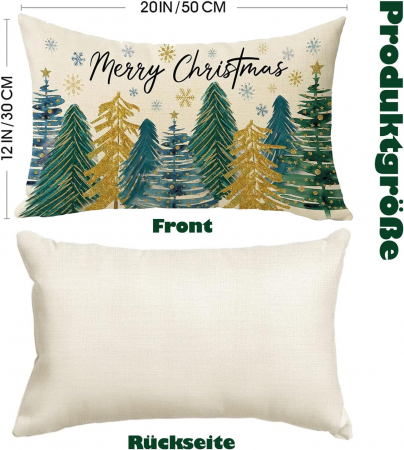 Fete de perini decorative 30x50 cm 2buc brazi verzi [4]