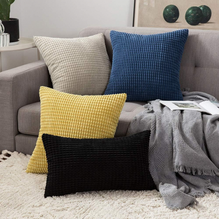 Fete de perini decorative 30x50 cm 2buc negru [3]
