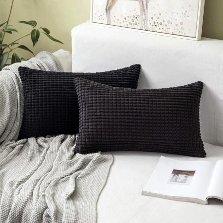 Fete perini - Fete de perini decorative 30x50 cm 2buc negru