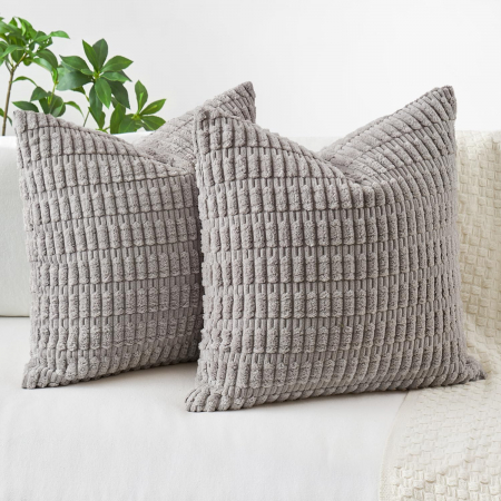 Fete perini - Fete de perini decorative 60x60 2buc gri deschis