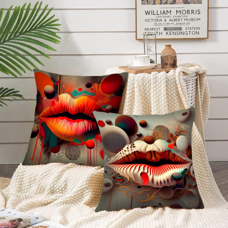 Fete de perini ornamentale model buze 45x45 cm set 4 bucati [2]