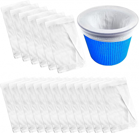 ACCESORII PISCINA - Filtre reutilizabile din panza ultra-fina pentru scurgeri piscina- set 20 bucati