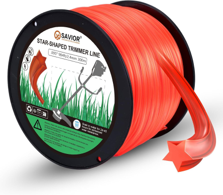 Accesorii scule de mana - Fir Motocoasă Savior, Profil Stea, 2,4 mm x 300 m, Nylon Profesional