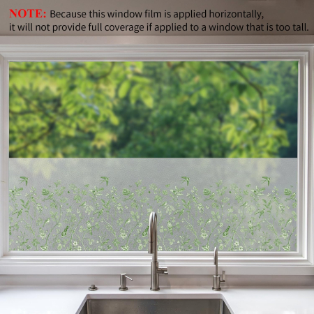 Folie autoadeziva blurata pentru confidentialitate ferestre , blocant UV 43x200 cm pasari de gradina [1]