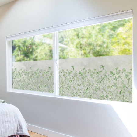 FOLII FERESTRE - Folie autoadeziva blurata pentru confidentialitate ferestre , blocant UV 43x200 cm pasari de gradina