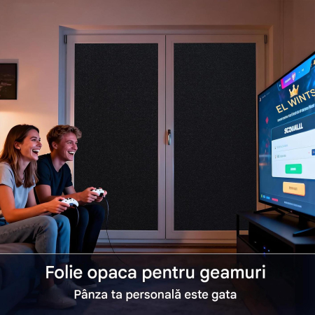 Folie autoadeziva neagra pentru confidentialitate ferestre , blocant UV 44.5x400 cm [4]