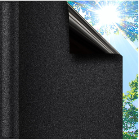FOLII FERESTRE - Folie autoadeziva neagra pentru confidentialitate ferestre , blocant UV 44.5x400 cm