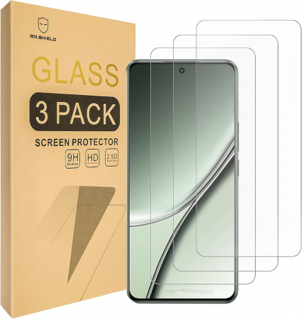 folii ecran telefoane - Folie de ecran compatibil cu Realme GT5 Pachet de 3 buc, sticla duritate 9H, Protector de ecran HD transparent