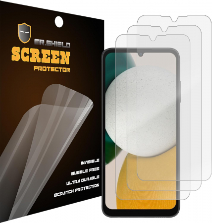folii ecran telefoane - Folie de ecran Mr.Shield compatibil cu Samsung Galaxy A05s Anti-Glare Pachet de 3 folii, Material PET