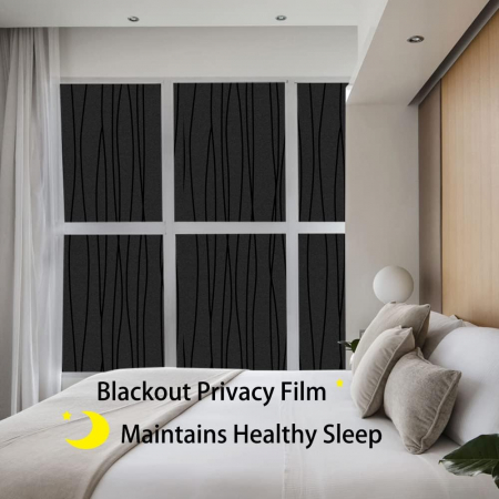 Folie opaca pentru confidentialitate ferestre NEGRU, blocant UV 44.5x200 cm [4]