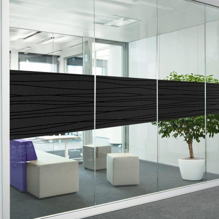 Folie opaca pentru confidentialitate ferestre NEGRU, blocant UV 44.5x200 cm [3]
