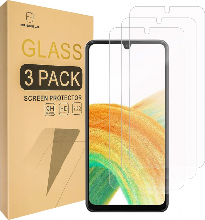 folii ecran telefoane - Folii de ecran compatibil cu Samsung Galaxy A25 5G , duritate 9H, transparent set de 3