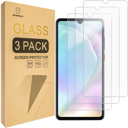 folii ecran telefoane - Folii de ecran compatibil cu Huawei P30 Lite, duritate 9H, transparent set de 3