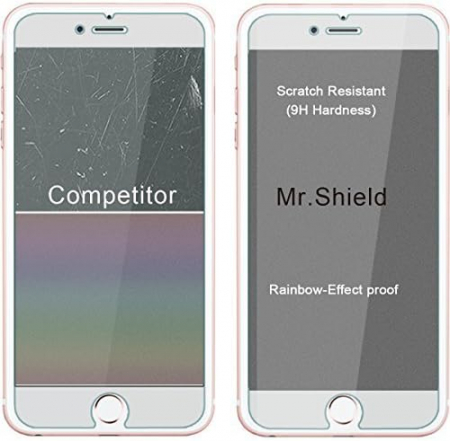 Folii de ecran compatibil cu iPhone 6 / iPhone 6S / iPhone 7 / iPhone 8 , duritate 9H, transparent set de 3 [5]