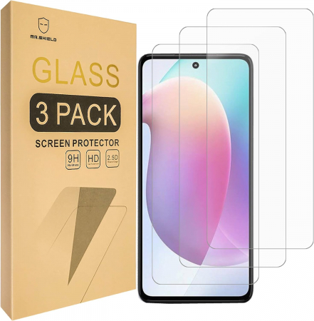 folii ecran telefoane - Folii de ecran compatibil cu Motorola Moto G71s, duritate 9H, transparent set de 3