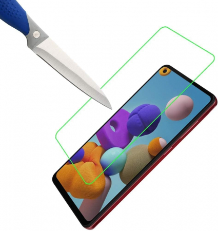 Folii de ecran compatibil cu Samsung Galaxy A21s, duritate 9H, transparent set de 3 [4]
