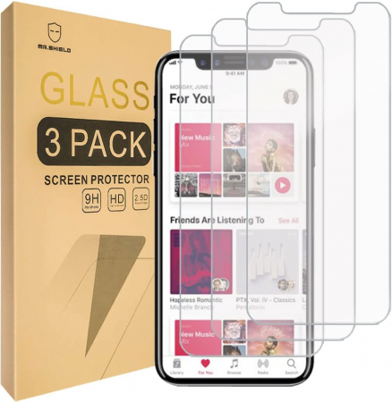 folii ecran telefoane - Folii de ecran compatibil cu Iphone X/Xs, duritate 9H, transparent set de 3