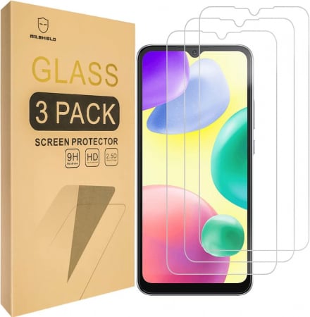 folii ecran telefoane - Folii de ecran compatibil cu Xiaomi (Redmi 10A), duritate 9H, transparent set de 3