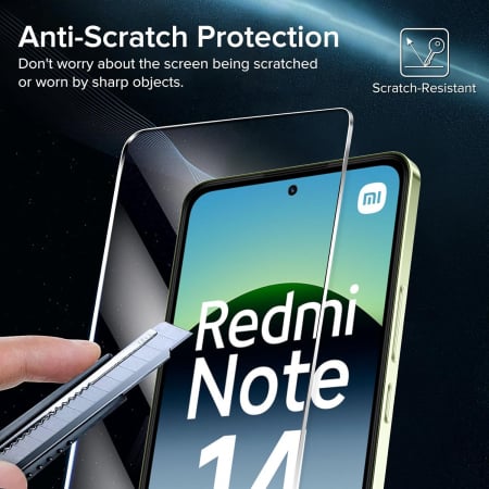 Folii de ecran compatibila cu Xiaomi Redmi Note 14 4G (nu pentru Xiaomi Redmi Note 14 5G) set de 2 bucati [3]