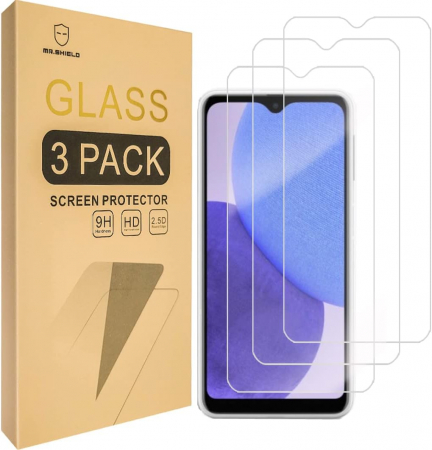 folie ecran - Folii de ecran compatibil cu Samsung Galaxy A23e, duritate 9H, transparent set de 3