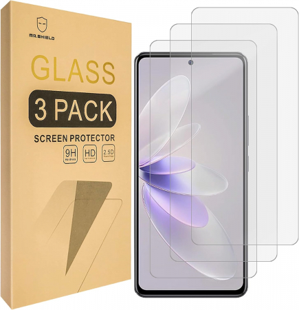 folie ecran - Folii de ecran compatibil cu Vivo V27e / Vivo S16e, duritate 9H, transparent set de 3