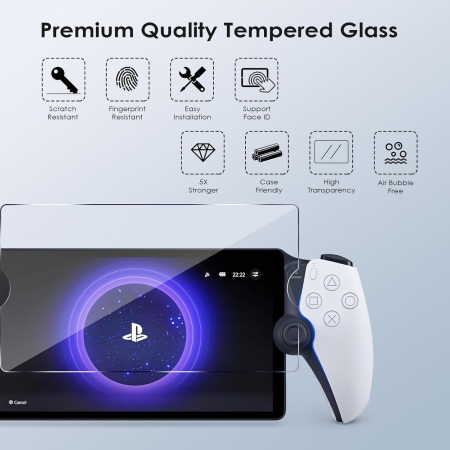 Folii de ecran pentru Sony PS5 PlayStation Portal, duritate 9H, HD Clear, set de 2 bucati [1]