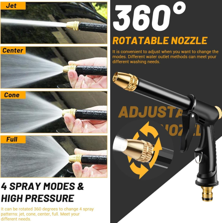 Furtun de grădină 15 M, ramforsat cu fitinguri pentru duză de pulverizare [4]