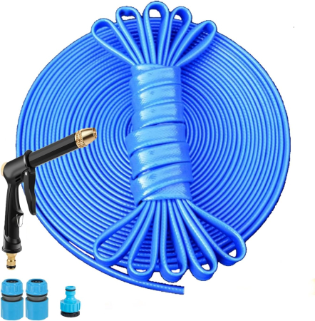 Seturi pentru stropit - Furtun de grădină 15 M, ramforsat cu fitinguri pentru duză de pulverizare