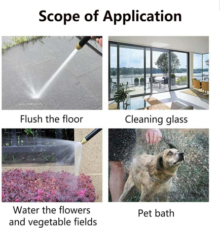 Furtun de grădină 15 M, ramforsat cu fitinguri pentru duză de pulverizare [7]