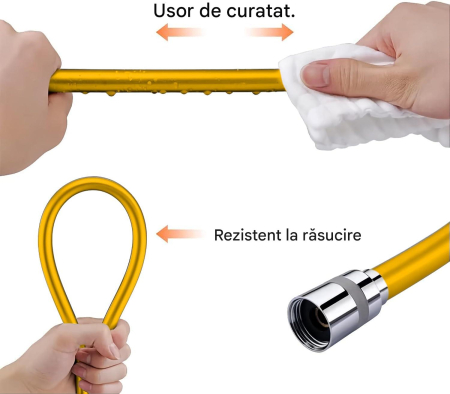 Furtun siliconic multistrat de dus gold 1.5 m [4]