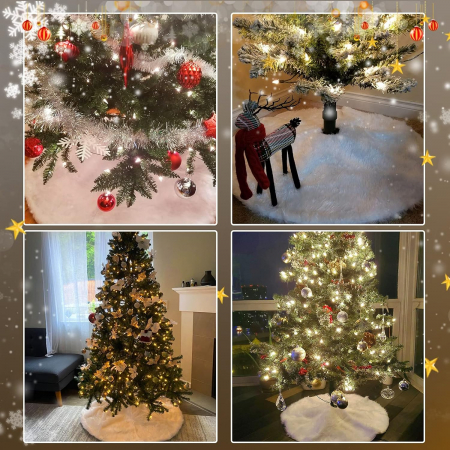 Fusta alba, pufoasa, diametru 90 cm, pentru pom sarbatori [4]