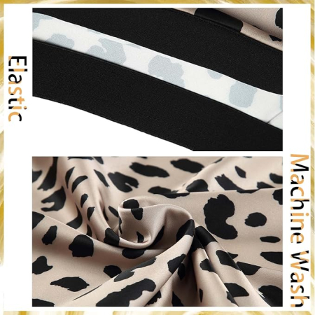 Fusta crem casual din satin pentru femei, talie elastica, M [3]