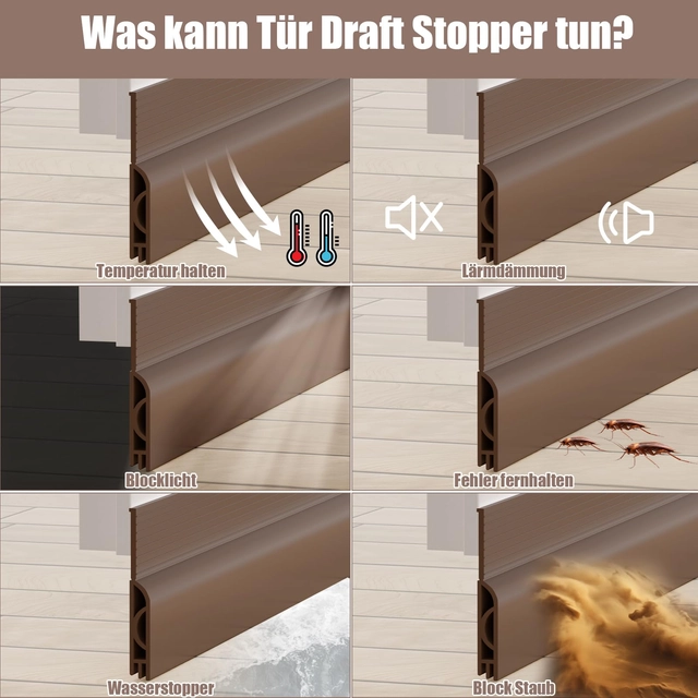 Garnitura siliconica autoadeziva pentru etansare usa-podea, Maro 2 M [3]