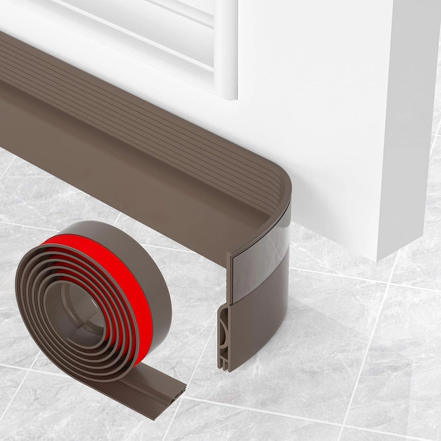 DECORATIUNI - Garnitura siliconica autoadeziva pentru etansare usa-podea, Maro 2 M