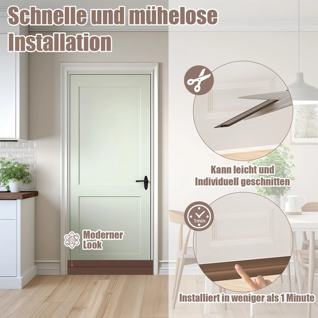 Garnitura siliconica autoadeziva pentru etansare usa-podea, Maro 2 M [1]