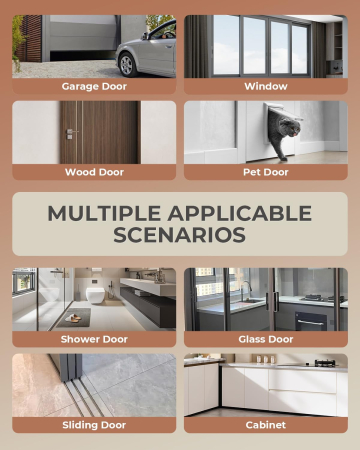 Garnitura siliconica autoadeziva pentru etansare gol usa-podea, transparenta 1 M [5]