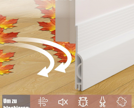 Garnituri siliconice autoadezive pentru etansare gol usa-podea, albe 3x1 M [4]