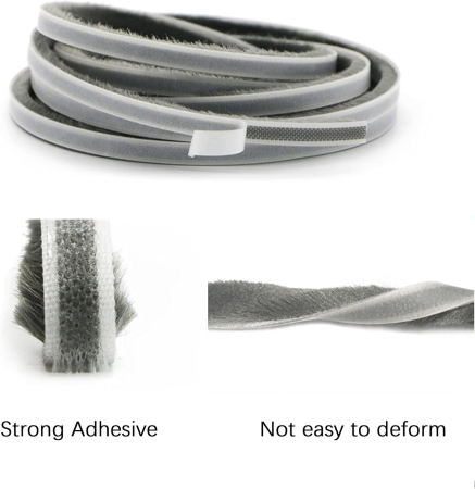 Benzi de etanșare pentru feronerie și uși, izolație – Gri 10m cm [2]