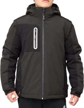 Geaca neagra de iarna pentru barbati, impermeabila, 2XL [2]