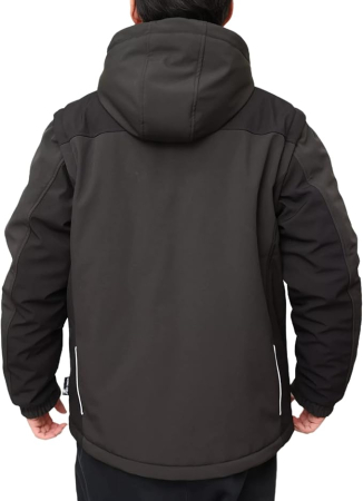 Geaca neagra de iarna pentru barbati, impermeabila, 2XL [3]