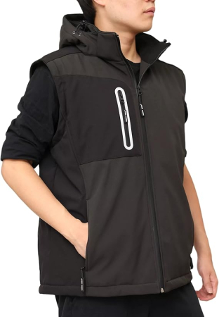 Geaca neagra de iarna pentru barbati, impermeabila, 2XL [4]