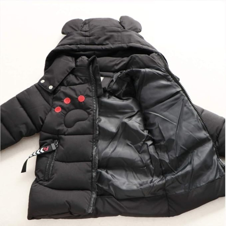 Geaca neagra de iarna pentru copii, captusita 122-128 [3]