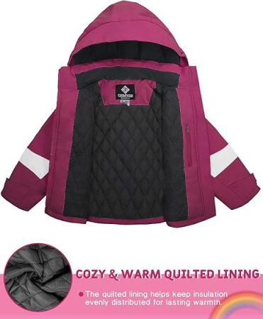 Geaca de iarna imblanita pentru copii, Mov 152-158 [1]