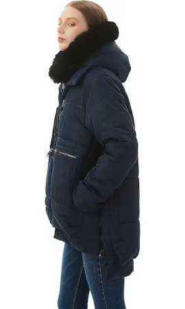 Geaca de iarna impermeabila imblanita pentru femei, albastra XL [2]