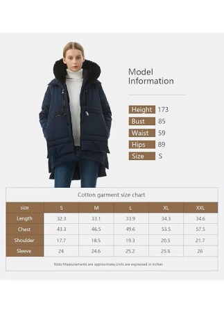 Geaca de iarna impermeabila imblanita pentru femei, albastra XL [5]