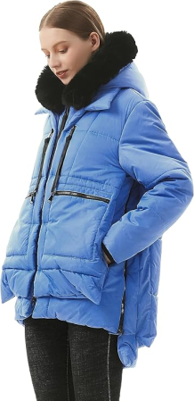 Geaca de iarna impermeabila imblanita pentru femei, albastru deschis XL [3]