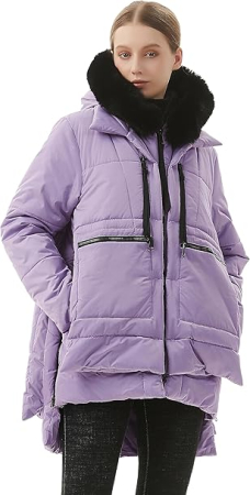 Geaca de iarna impermeabila imblanita pentru femei, Mov M [3]