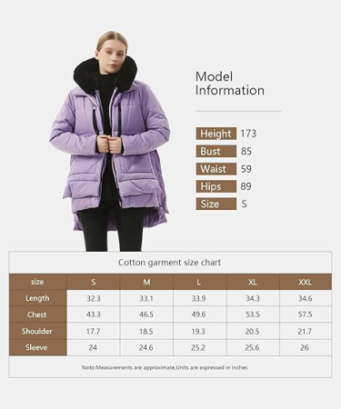 Geaca de iarna impermeabila imblanita pentru femei, Mov M [6]