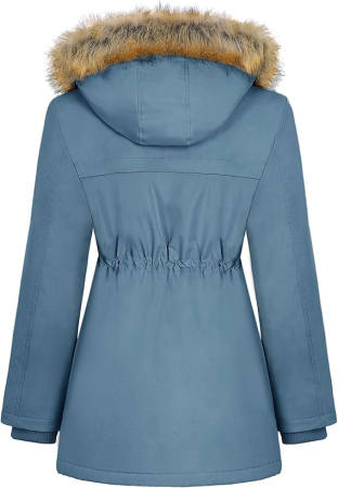 Geaca de iarna imblanita pentru femei, Albastra S [1]