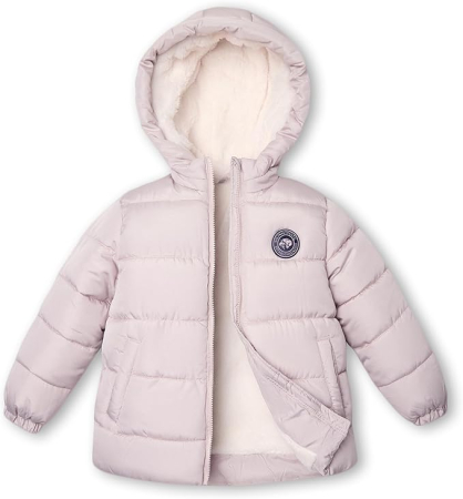 Geci si veste copii - Geaca de iarna matlasata pentru fete, bej 116 cm